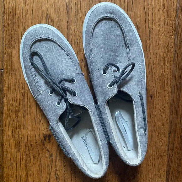 Old Navy Shoes Nwt Gray Chambray Boat Shoes Poshmark